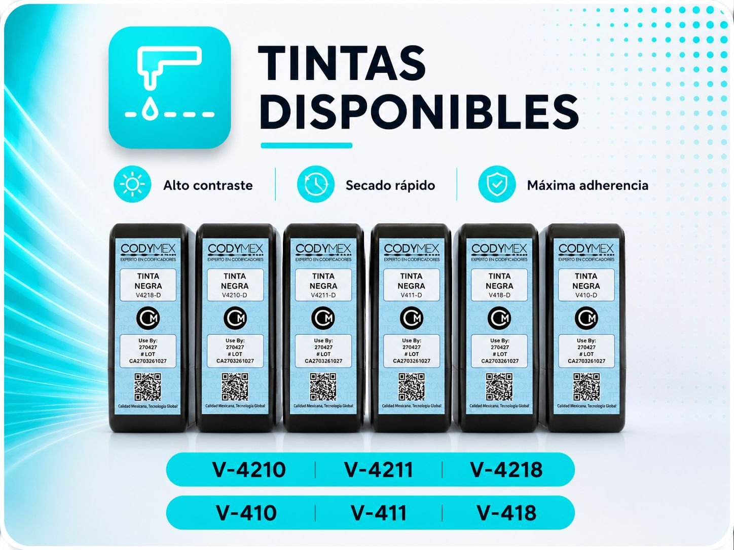 Tintas Disponibles