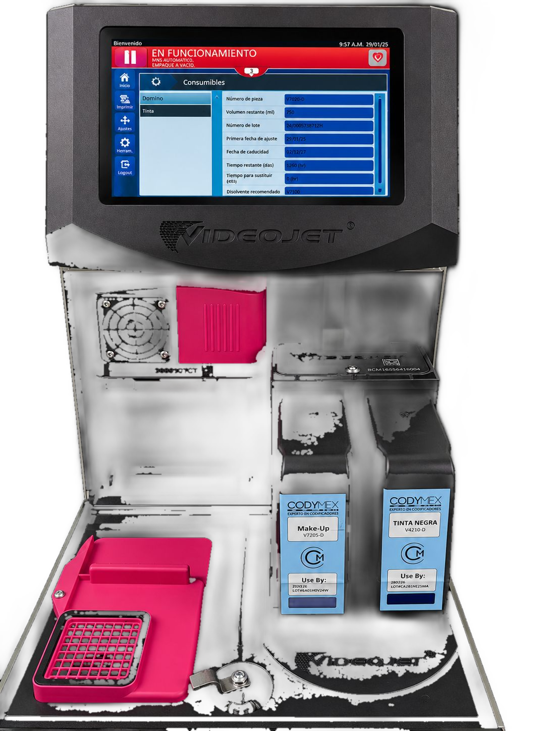 Equipo Videojet Real con Consumibles Codymex
